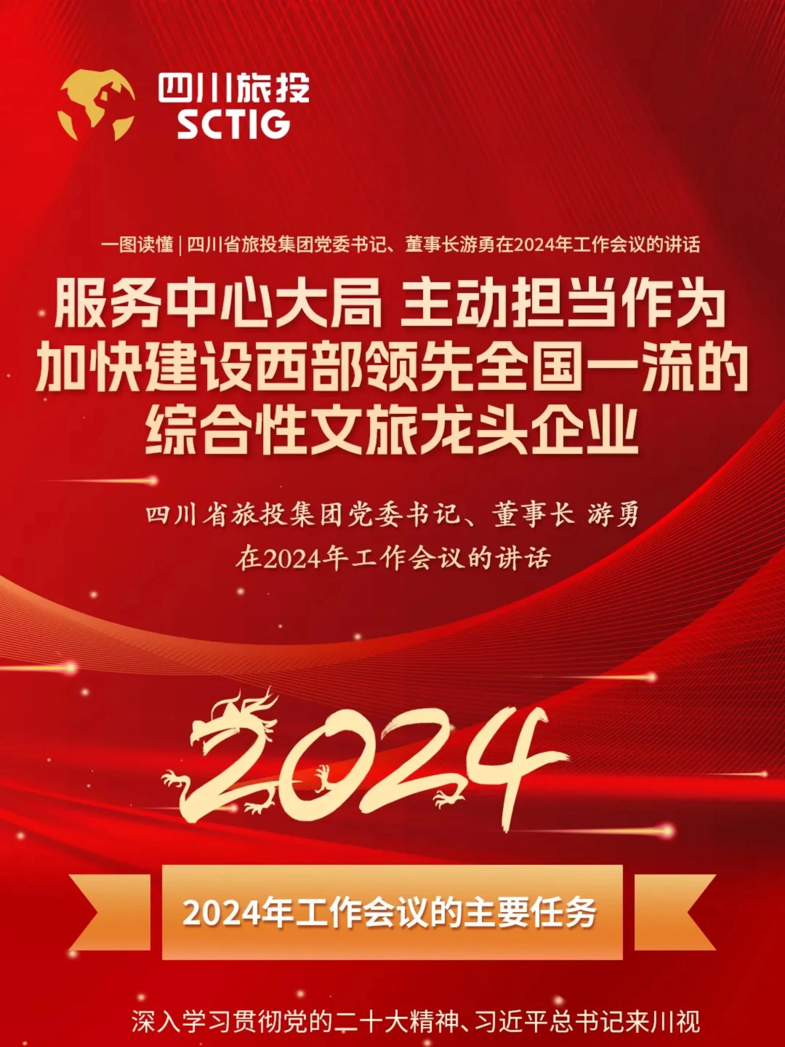 四川省尊龙凯时集团党委书记、董事长游勇在2024年工作会议的讲话